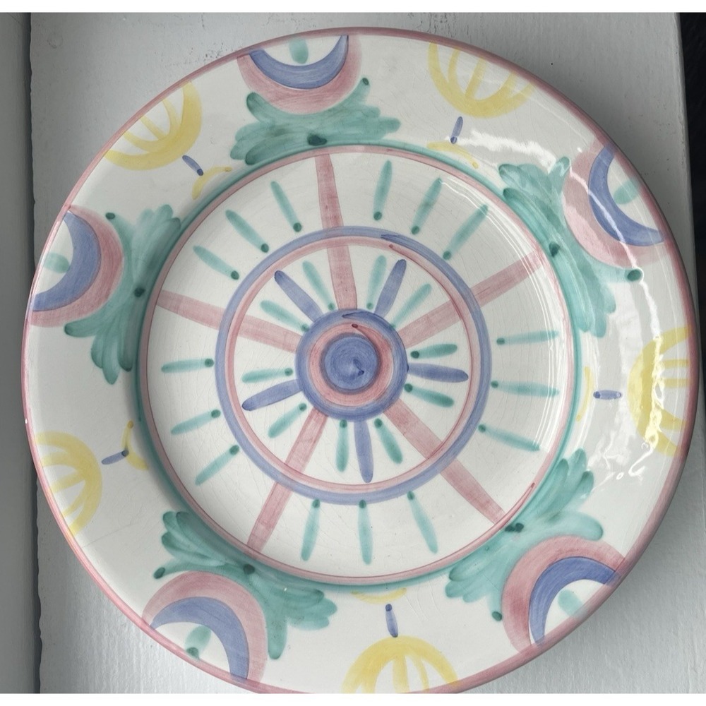Vintage Vietri Italy 1986 Dinner Plate Colore collection Hand Painted Signed - Picture 2 of 11
